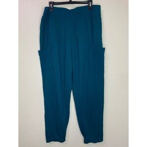 Soft Surroundings Slub Knit Cargo Jogger Pants Womens XL High Rise Casual